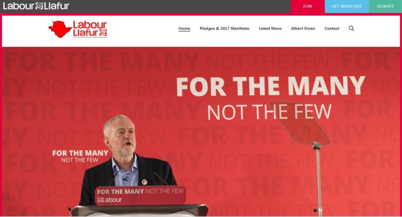 Ynys Môn Labour Website 2018