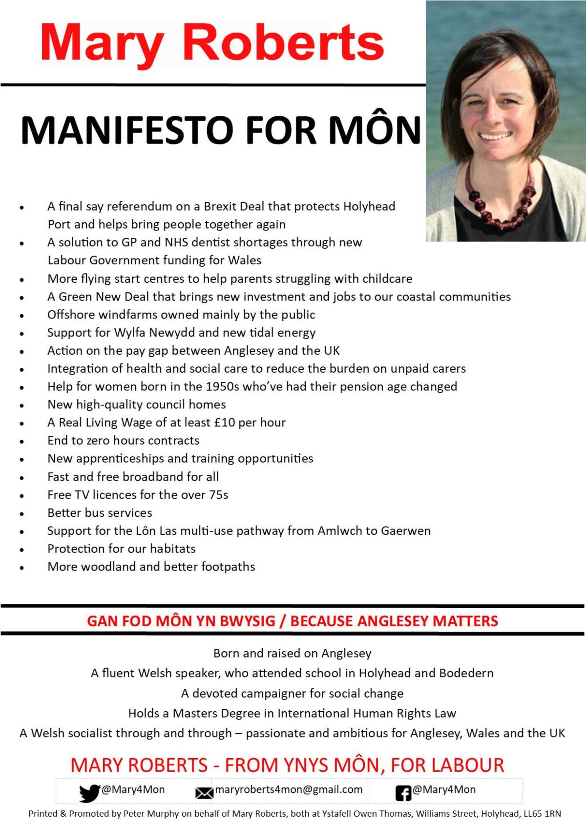 Mary Roberts: Manifesto for Môn