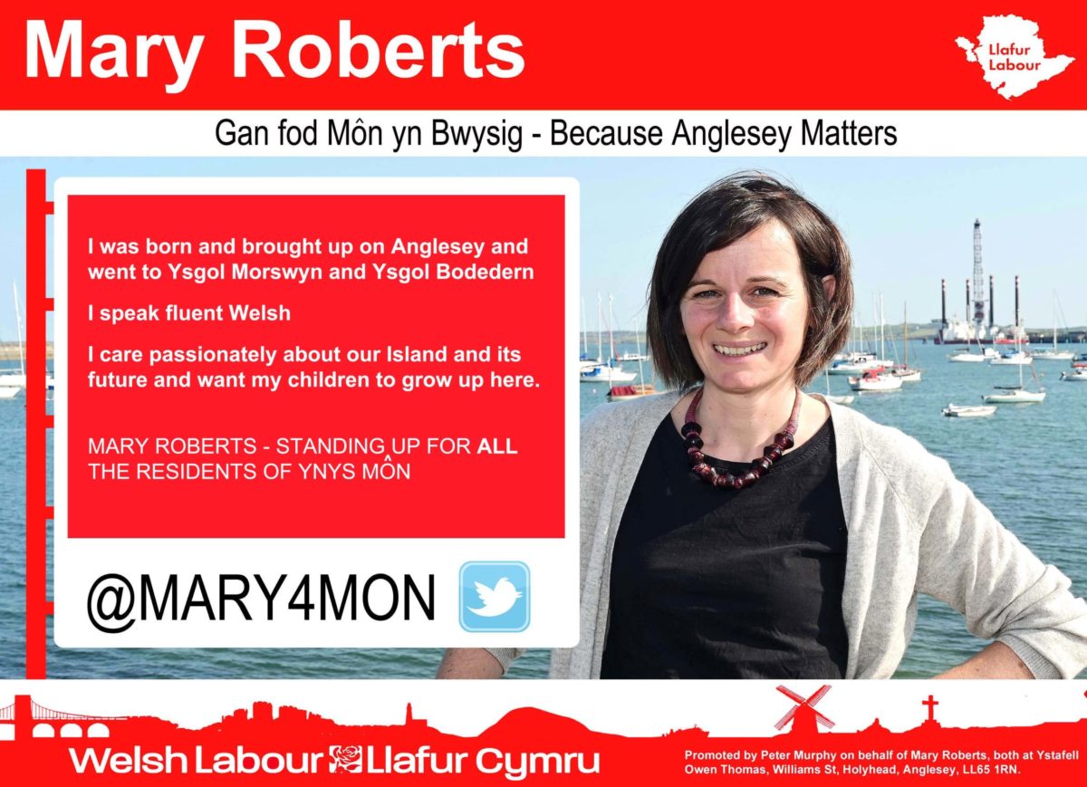 Mary Roberts - standing up for all the residents of Ynys Môn